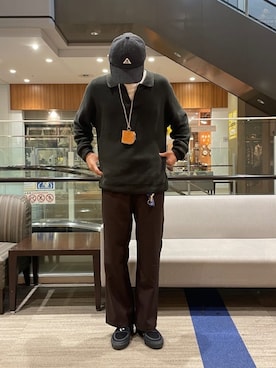 「GLOSTER（グロスター）のアイテム（アクセサリー）」を使った、GLOSTER stylingさん（メンズ・171cm）の秋コーディネート