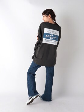「ARMY TWILL（アーミーツイル）のアイテム」を使った、GLOSTER stylingさん（レディース・160cm）の秋コーディネート