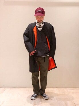 「GLOSTER（グロスター）のアイテム（その他アウター）」を使った、GLOSTER stylingさん（メンズ・167cm）の冬コーディネート