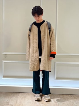 「GLOSTER（グロスター）のアイテム（その他アウター）」を使った、GLOSTER stylingさん（メンズ・170cm）の冬コーディネート