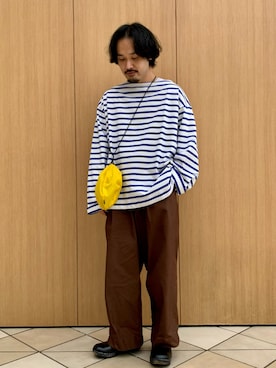 「WILD THINGS（ワイルドシングス）のアイテム（バッグ）」を使った、GLOSTER stylingさん（メンズ・165cm）の春コーディネート
