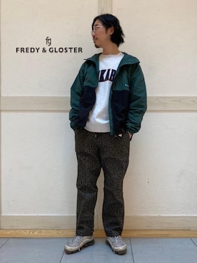 「FREDY&GLOSTER」｜「アイテム（マウンテンパーカー）」を使った、GLOSTER stylingさん（メンズ・175cm）の春コーディネート