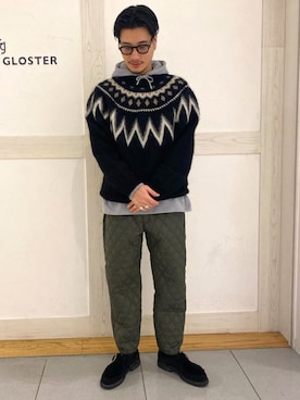 GLOSTER stylingさん（メンズ・173cm）の冬コーディネート