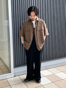 「GLOSTER（グロスター）のアイテム（オールインワン・サロペット）」を使った、GLOSTER stylingさん（メンズ・165cm）の夏コーディネート