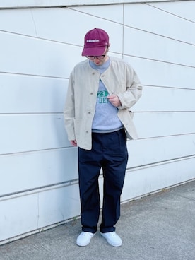 「gloster」｜「アイテム（ブルゾン）」を使った、GLOSTER stylingさん（メンズ・167cm）の春コーディネート