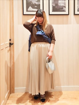 「アイテム（パンプス）」を使った、れーやんさん（レディース・168cm）の秋コーディネート