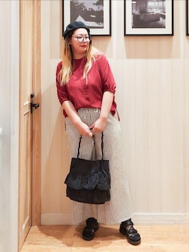 「SHOO・LA・RUE（シューラルー）のアイテム（その他パンツ）」を使った、れーやんさん（レディース・168cm）の秋コーディネート