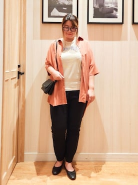「アイテム（チュニック）」を使った、れーやんさん（レディース・168cm）の秋コーディネート