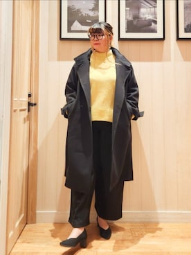 「体型カバー」｜「アイテム（ジャケット/アウター）」を使った、れーやんさん（レディース・168cm）の冬コーディネート