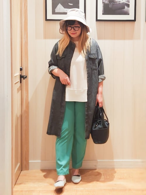 【接触冷感/UVカット/抗菌防臭】体型カバーも叶う　裾切り替えAライントップス