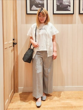 「アイテム（その他シューズ、シルバー系）」を使った、れーやんさん（レディース・167cm）の夏コーディネート