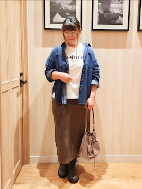 「アイテム（ブーツ）」を使った、れーやんさん（レディース・168cm）の秋コーディネート
