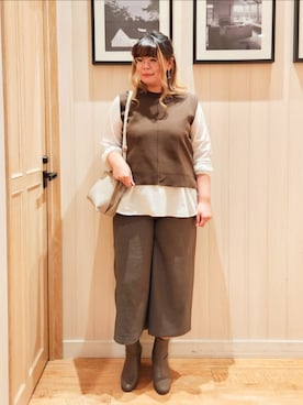 「アイテム（ブーツ）」を使った、れーやんさん（レディース・168cm）の秋コーディネート