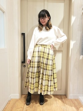 「厚底」｜「アイテム（その他シューズ）」を使った、れーやんさん（レディース・167cm）の冬コーディネート
