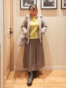 「高身長女子」｜れーやんさん（レディース・168cm）の冬コーディネート