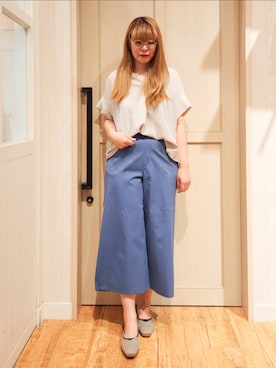 「タックイン」｜「アイテム（パンプス）」を使った、れーやんさん（レディース・167cm）の夏コーディネート
