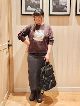 「アイテム（バックパック/リュック）」を使った、れーやんさん（レディース・168cm）の秋コーディネート