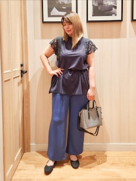 「アイテム（チュニック）」を使った、れーやんさん（レディース・168cm）の夏コーディネート
