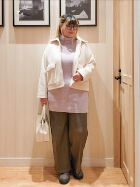 「アイテム（ブルゾン）」を使った、れーやんさん（レディース・168cm）の秋コーディネート