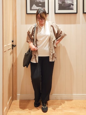 「アイテム（チュニック）」を使った、れーやんさん（レディース・168cm）の夏コーディネート