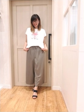 「フロントイン」｜れーやんさん（レディース・167cm）の夏コーディネート