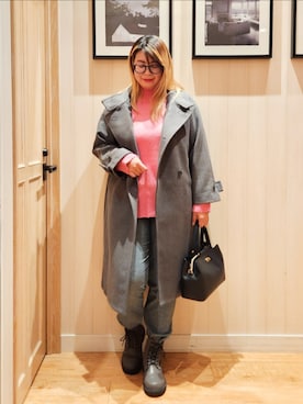 「アイテム（その他アウター）」を使った、れーやんさん（レディース・168cm）の秋コーディネート