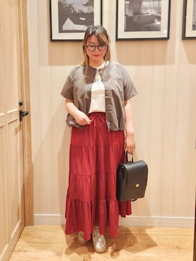 「アイテム（バックパック/リュック）」を使った、れーやんさん（レディース・168cm）の秋コーディネート