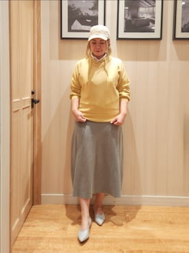 「シルバー」｜「アイテム（キャップ）」を使った、れーやんさん（レディース・167cm）の冬コーディネート