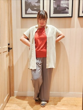 「アイテム（チュニック）」を使った、れーやんさん（レディース・168cm）の夏コーディネート