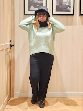 「アイテム（ストール/ショール）」を使った、れーやんさん（レディース・168cm）の秋コーディネート