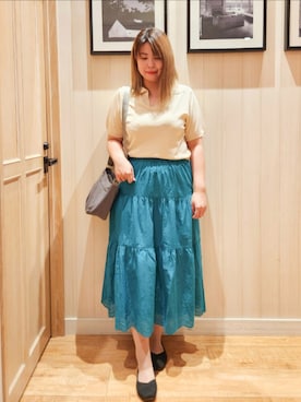 「DRESKIP（ドレスキップ）のアイテム」を使った、れーやんさん（レディース・167cm）の夏コーディネート