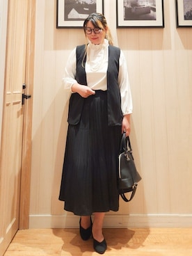 「体型カバー」｜れーやんさん（レディース・168cm）の冬コーディネート