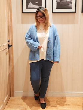 「アイテム（パンプス）」を使った、れーやんさん（レディース・168cm）の秋コーディネート