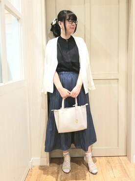 「DRESKIP（ドレスキップ）のアイテム（バッグ）」を使った、れーやんさん（レディース・167cm）の夏コーディネート