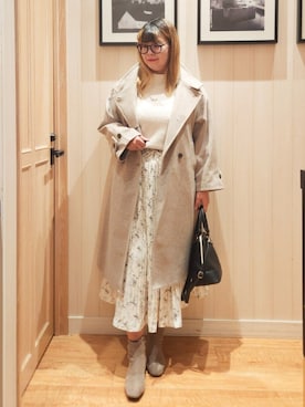 「アイテム（その他アウター）」を使った、れーやんさん（レディース・168cm）の秋コーディネート