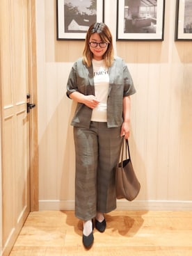 「セットアップ」｜れーやんさん（レディース・168cm）の秋コーディネート