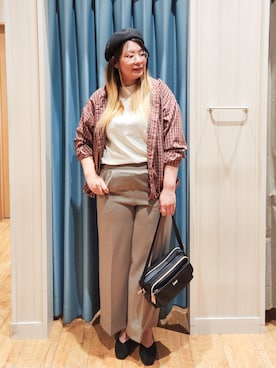 「Lee（リー）のアイテム（バッグ）」を使った、れーやんさん（レディース・168cm）の秋コーディネート