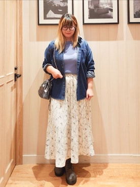 「SHOO・LA・RUE（シューラルー）のアイテム（ブーツ）」を使った、れーやんさん（レディース・168cm）の秋コーディネート