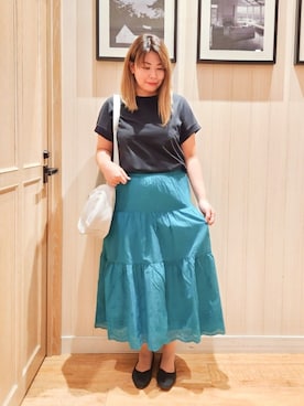 「ティアードスカート」｜れーやんさん（レディース・167cm）の夏コーディネート