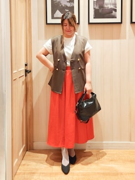 「アイテム（財布/小物）」を使った、れーやんさん（レディース・168cm）の秋コーディネート