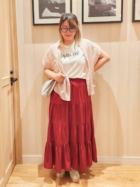 「アイテム（チャーム）」を使った、れーやんさん（レディース・168cm）の夏コーディネート