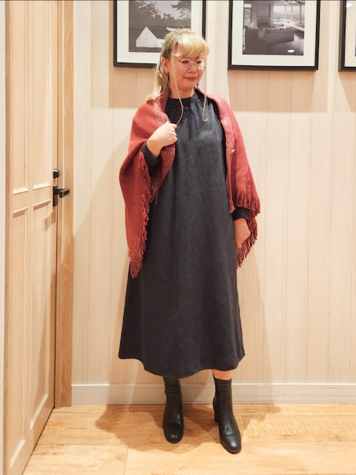 セール】【S-LL】大人の甘めコーデに お袖フリルワンピース