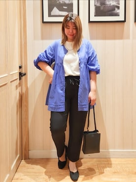 「SHOO・LA・RUE（シューラルー）の【軽量】ふわっと軽い3層ショルダーバッグ（ショルダーバッグ）」を使った、れーやんさん（レディース・167cm）の夏コーディネート