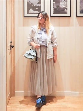 「マウンテンパーカー」｜れーやんさん（レディース・168cm）の春コーディネート