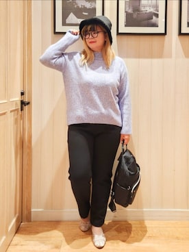 「アイテム（バックパック/リュック）」を使った、れーやんさん（レディース・168cm）の秋コーディネート