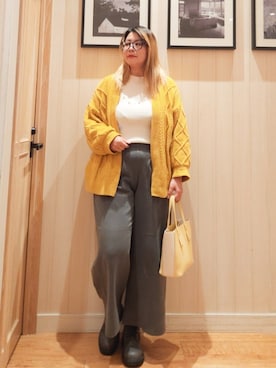 「体型カバー」｜れーやんさん（レディース・168cm）の冬コーディネート