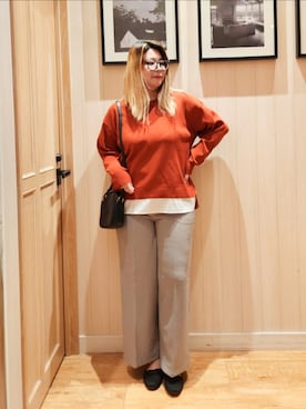 「アイテム（パンプス）」を使った、れーやんさん（レディース・168cm）の秋コーディネート