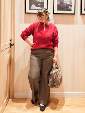 「アイテム（パンプス）」を使った、れーやんさん（レディース・168cm）の秋コーディネート