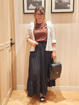 「アイテム（バックパック/リュック）」を使った、れーやんさん（レディース・168cm）の秋コーディネート