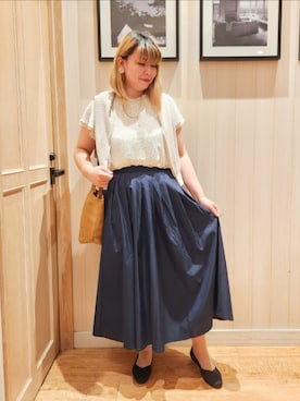 「アイテム（スカート）」を使った、れーやんさん（レディース・167cm）の夏コーディネート